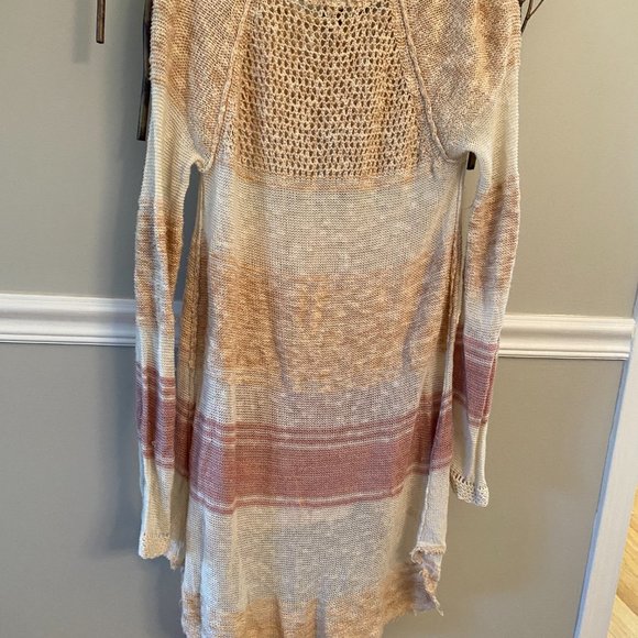 Free People Tan Sweater, Pink Sweater, Hi Low Shirt - Picture 3 of 5